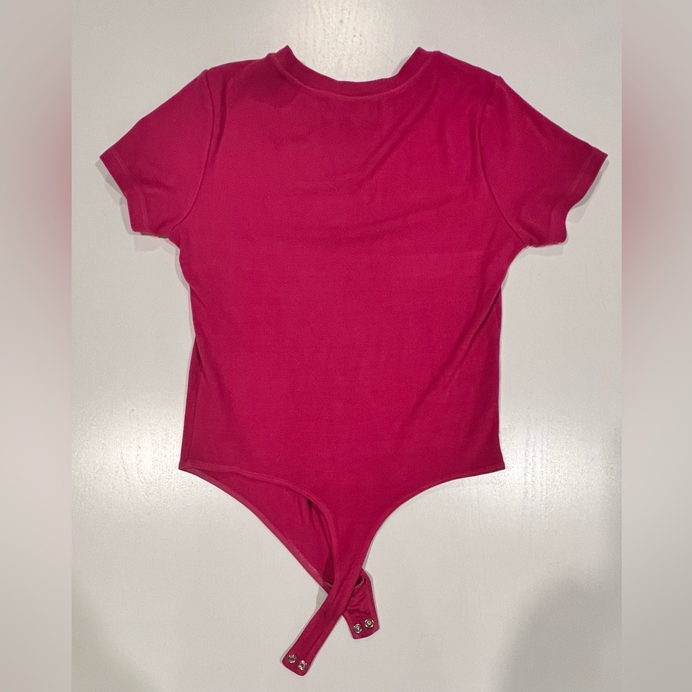 Velvet by Graham & Spencer: Aliana Knit Bodysuit: Deep Pink/Magenta: Large
